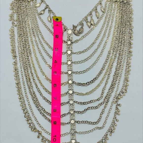 Multi-Strand Necklace, Oversized Handmade Kuchi Necklace - Picture 8 of 10